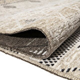 PALERMO 6813 Bej Çift Taraflı Yıkanabilir Dokuma Kolay Temizlenir Halı Kilim