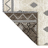 PALERMO 6813 Bej Çift Taraflı Yıkanabilir Dokuma Kolay Temizlenir Halı Kilim