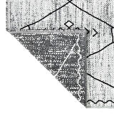 PALERMO 6814A Gri Çift Taraflı Yıkanabilir Dokuma Kolay Temizlenir Halı Kilim