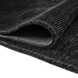 TROY Yıkanabilir Kaydırmaz, Pamuk Dokuma, Premium Kalite Salon&mutfak&yemek Odası Kilimi Siyah