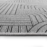 TROY Yıkanabilir Kaydırmaz, Pamuk Dokuma, Premium Kalite Salon&mutfak&yemek Odası Kilimi TY112-A.Gri