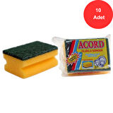 Acord Oluklu Bulaşık Süngeri 10 Adet