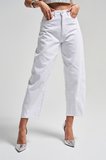 Kadın Beyaz Renk Venüs 5s5-2 Carrot Fit Rahat Kesim %100 Koton İç Göstermez Denim Jean