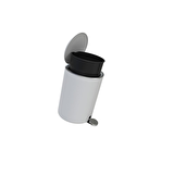 Primanova Lenox Pedallı Çöp Kova 5lt Beyaz M-E66-01
