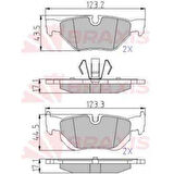 Bmw Fren Balatası Arka (kulaklı) Bmw E87 E90 X1 E84 - Braxıs Aa0615