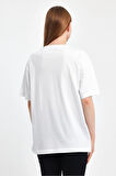 Sportuel Oversize Kadın Tişört P-008393