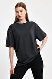 Sportuel Oversize Kadın Tişört P-008393