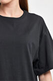 Sportuel Oversize Kadın Tişört P-008393