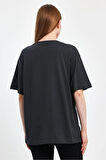 Sportuel Oversize Kadın Tişört P-008393