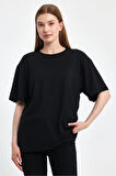 Sportuel Oversize Kadın Tişört P-008393