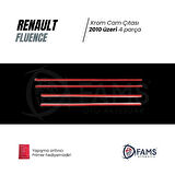 Renault Fluence Krom Cam Çıtası 4 Prç. 2010 Ve Üzeri P. Çelik Uyumlu