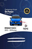 Renault Clio 4 Krom Ön Panjur 2 Parça 2012 -2019 Arası Uyumlu P.çelik