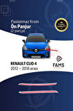 Renault Clio 4 Krom Ön Panjur 2 Parça 2012 -2019 Arası Uyumlu P.çelik