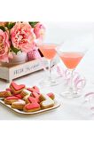 Lav misket kokteyl bardağı - 6 lı martini kadehi