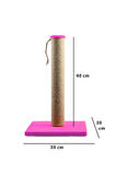 Pribor Kedi Tırmalama Tahtası 40 Cm Ve Kedi Simit Yatağı 50 Cm Çap Polar 2' Li Set Pembe-açık Pembe