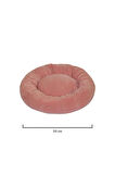 Pribor Kedi Tırmalama Tahtası 40 Cm Ve Kedi Simit Yatağı 50 Cm Çap Polar 2' Li Set Pembe-açık Pembe