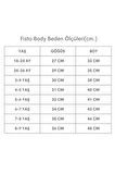 Kız Çocuk Ekru Uzun Kollu Bisiklet Yaka Fisto Detaylı Body Bluz