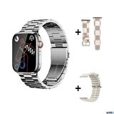 Global Watch 8 WS92 Max Amoled Ekran Android İos HarmonyOs Uyumlu Akıllı Saat Gümüş WNE0954