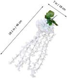 Yapay Çiçek Sarkan Ortanca Çiçeği 60 cm BEYAZ