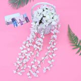 Yapay Çiçek Sarkan Ortanca Çiçeği 60 cm BEYAZ