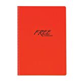 Free A4 80 Yaprak Çizgili PP Kapak Defter Keskin Color