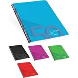 Keskin Color 19x25 cm 80 Yp Kareli Plastik Kapak Spiralli Defter