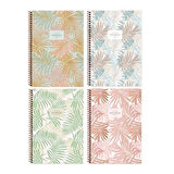 Keskin 17x23 80 Sayfa Çiz. Karton Kp. Spr. La Plume Leaves Defter 385241-99