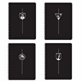 Keskin 321342 16,5x22,5 80 Yp. Kareli Pp Kapak Spiralli Uzay Defter