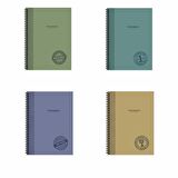 Keskin 385542 16,5X22,5 80 Yp Kareli Karton Kapak Spiralli Hafif K.Stamp Defter