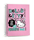 Keskin Color Hello Kitty Not Defteri 80 Yaprak Çizgili Spiralli Orjinal - 4 adet