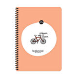 Keskin Hisli Şeyler - Oturmaya mı Geldik A4 80 Yaprak Kareli Spiralli Stickerli Defter 500517-99