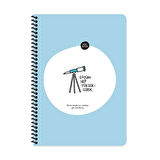 Keskin Hisli Şeyler - Gözüm Yükseklerde 80 Yaprak A4 Kareli Spiralli Stickerli Defter 500518-99