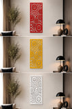 Dekoratif Geometrik Duvar Paneli 30x70 cm – 6 mm MDF Lazer Kesim Duvar Dekoru SİYAH