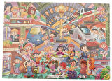 Tren İstasyonu 150 Parça Çerçeveli Çocuk Puzzle