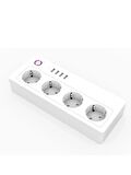 Akım Korumalı 1.5m 4 Lü 4xUsb Wifi Telefon Kontrollü Akıllı Priz Fsm3