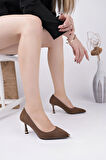 Ucu Metal Detay İnce Topuk Kadın Stiletto MKS555