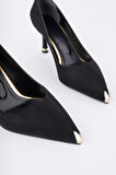 Ucu Metal Detay İnce Topuk Kadın Stiletto MKS555