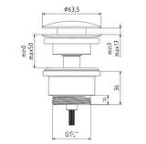 Yak Bas Bırak Taşmalı/Taşmasız Lavabo Sifon Başlığı 102199626