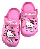 Hello Kitty Kız Çocuk Kaymaz Taban Işıklı Pembe Terlik Havuz Plaj Sandaleti