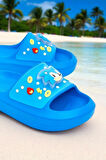 Erkek Çocuk Kaymaz Taban Sonic Figürlü Işıklı Plaj Havuz Terliği