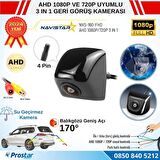 Piramit Balıkgözü AHD 1080P ve 720P Çevrilebilir 170 Derece Geniş Açılı Geri Görüş Kamerası