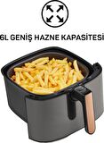 Arzum AR2074-B 6 lt Yağsız Airfryer Bronz - Siyah