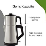 Arzum AR3129 1800 W Çay Makinesi Inox - Siyah 