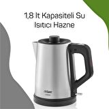 Arzum AR3129 1800 W Çay Makinesi Inox - Siyah 