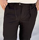 Bel Lastik İpli Arka Cep Kapaklı Jogger