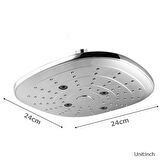 Yapıtaşı Yt299 Limon Banyo Tepe Duş Başlığı 3Fonksiyonlu 24cm
