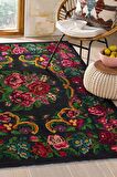 Çam Halı Gloria TD732 Siyah Karabağ Desen Dokuma Saçaklı Kilim Listeye Geri Dön