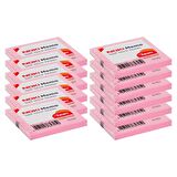 Noki Memo 75x75 mm Yapışkanlı Not Kağıdı 80 Yaprak Açık Pembe 12 Adet 12166