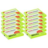 Noki Memo 75x75 mm Yapışkanlı Not Kağıdı 80 Yaprak Yeşil 12 Adet 12211