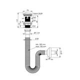 Yapıtaşı Yt651 Seramik Başlıklı Taşmalı Bas aç Lavabo Gider sifonu Beyaz